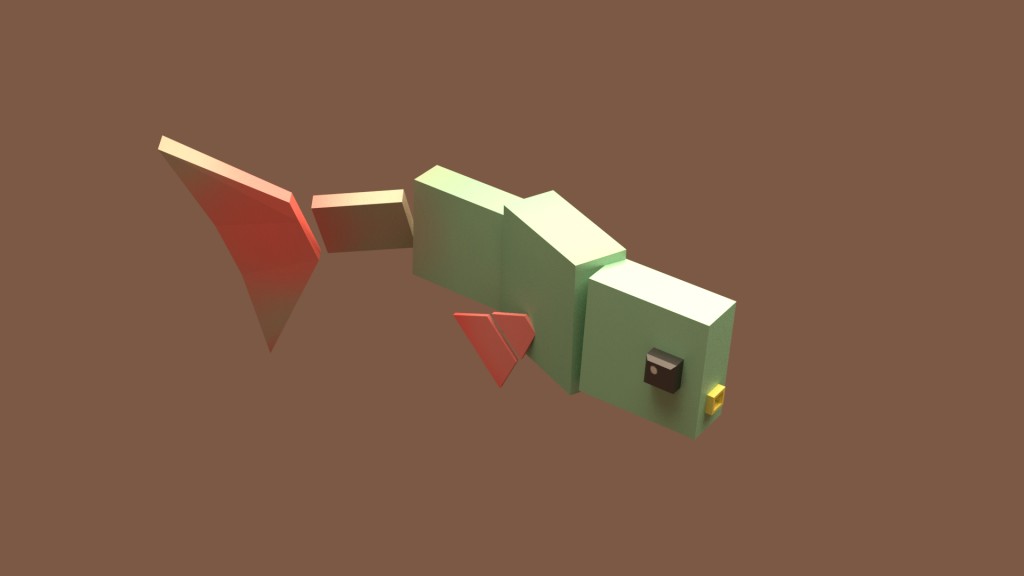 Blocky Fish Character ( Rigged ) preview image 1